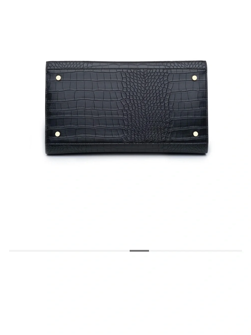 Modern Picnic Croc-Embossed Top-Handle Satchel-Espresso Brown-The Large Luncher